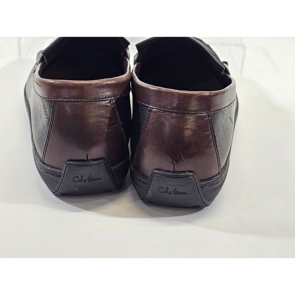 KSD Men's 13 Cole Haan Brown/Black Leather Saddle Tassel Loafers Driving shoes - Picture 7 of 8